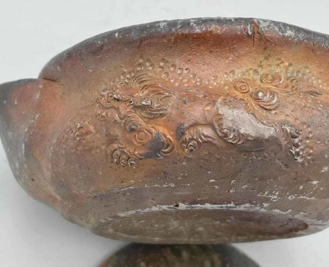 備前焼　鐘馗様　獅子　宝瓶