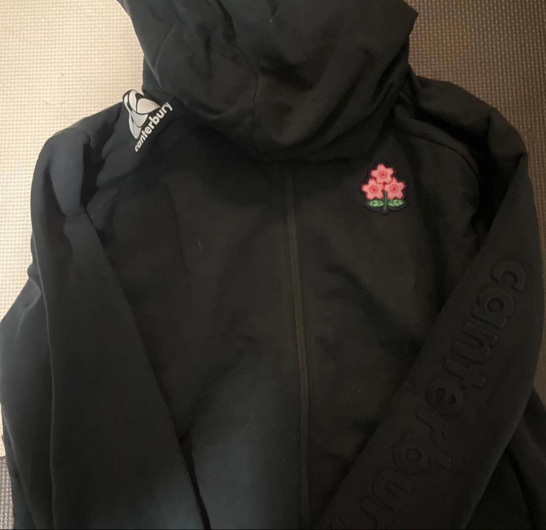 canterbury XL 黒 刺繍ウェア スウェット生地 日本代表 レア物