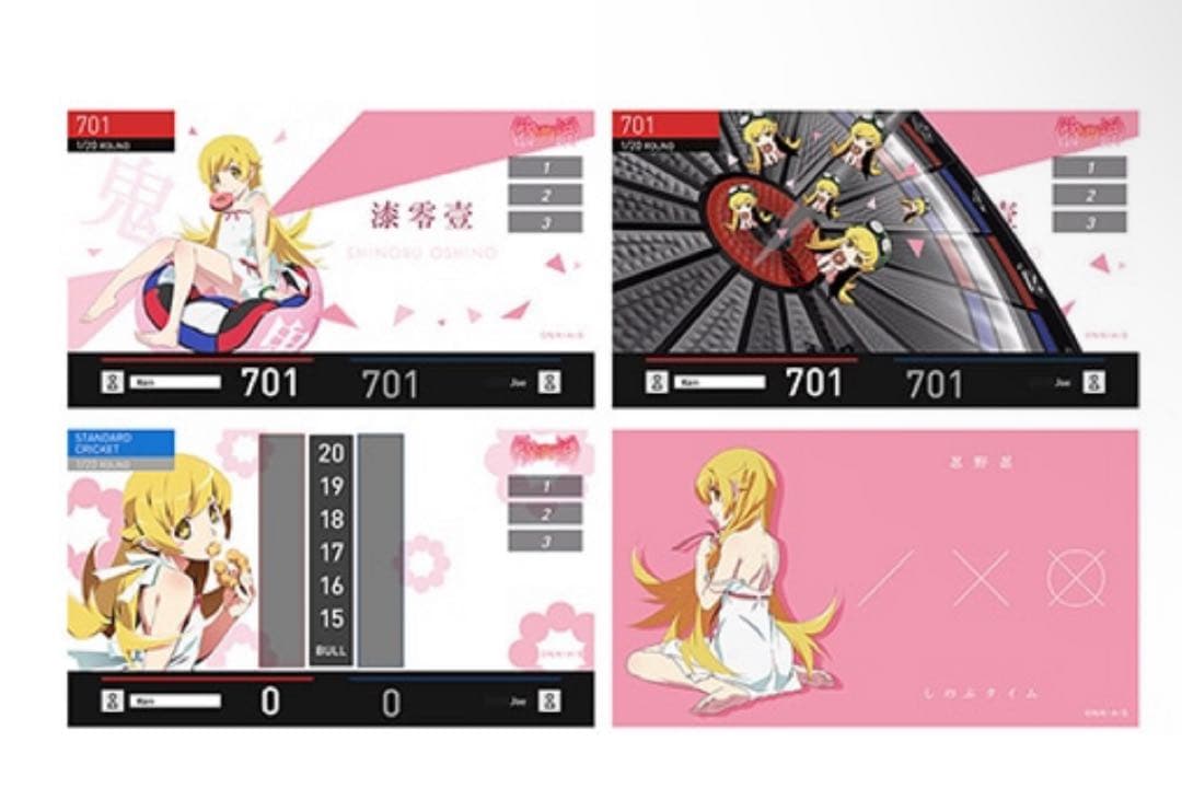 【ダーツライブカード未使用】物語シリーズ ダーツセット 忍野忍ver