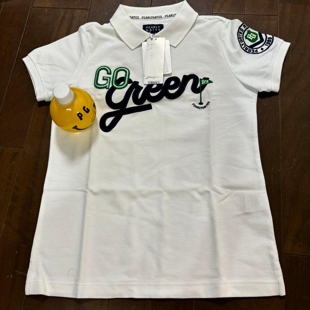 ★パーリーゲイツPEARLYGATES★定番系半袖ポロシャツ新品未使用ホワイト白