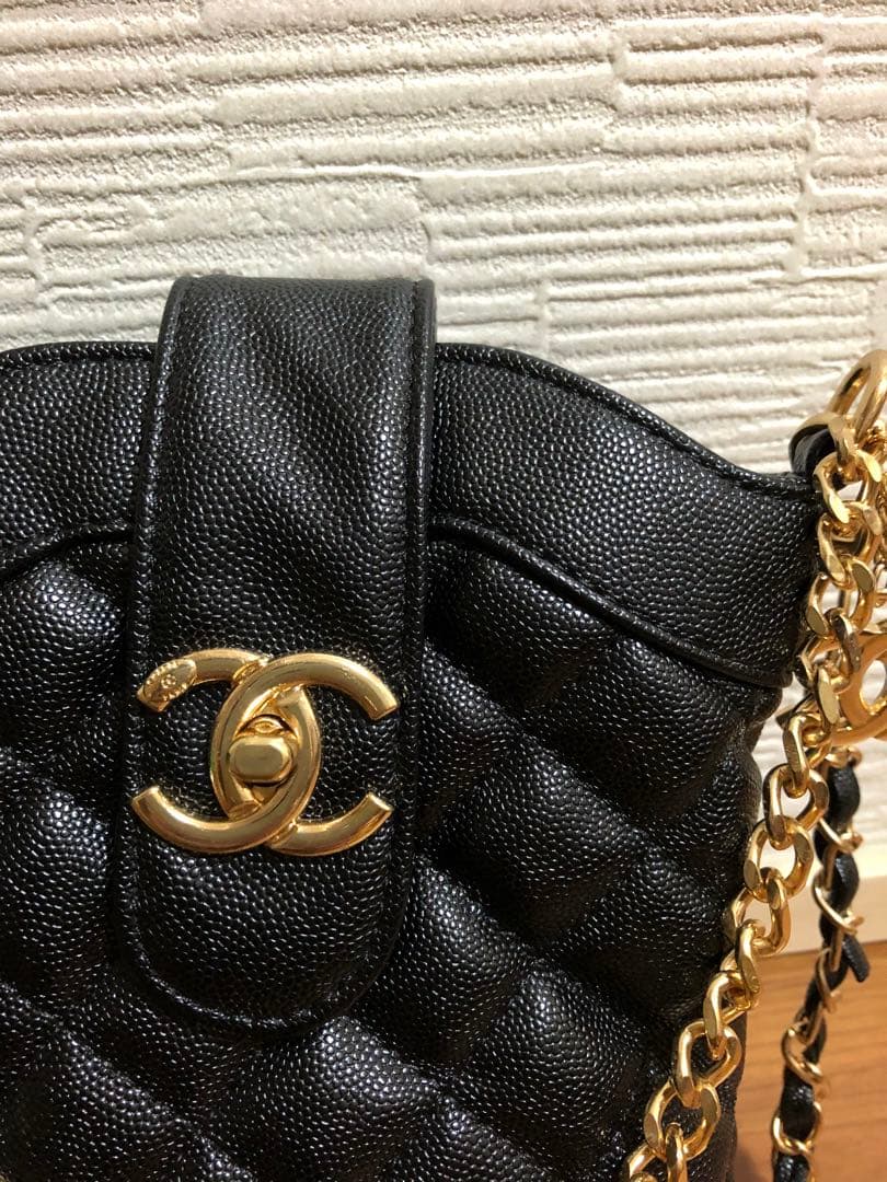 ノベルティ　ショルダーバッグ　チェーン　ブラック　2way