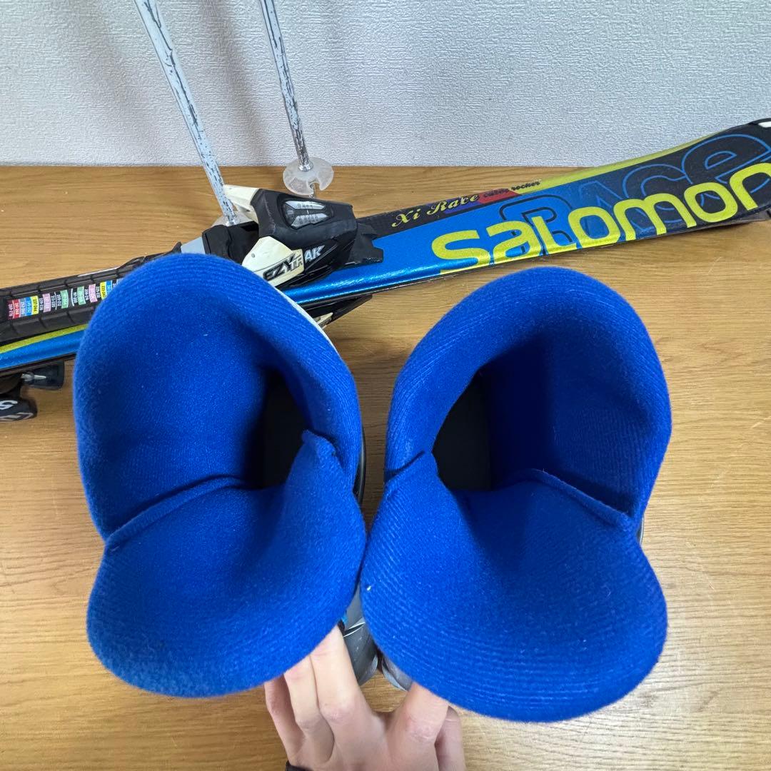 ジュニアスキーセット　ストック付　Salomon 120cm 23-23.5cm