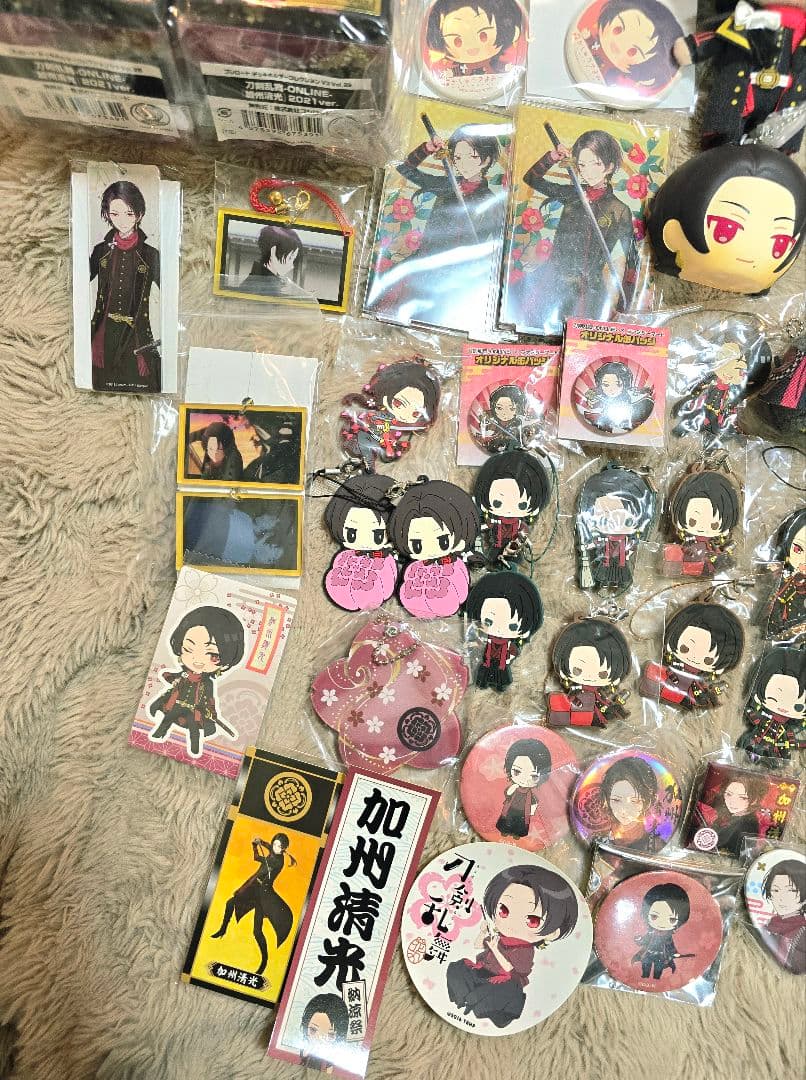 刀剣乱舞 加州清光 大量グッズセット 缶バッジ アクキー カメオ パスケースなど