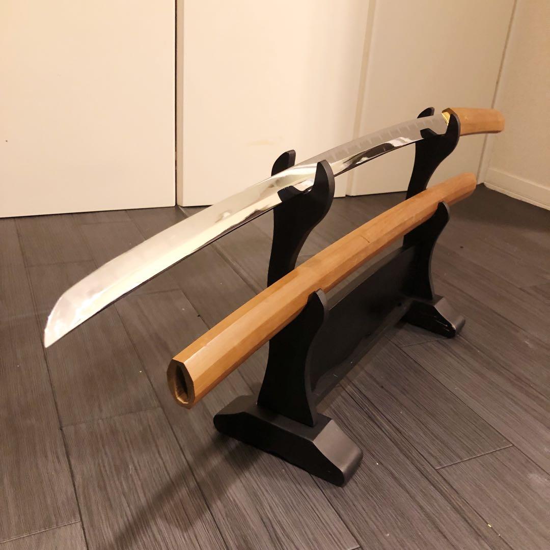 模造刀 白鞘 段平　居合刀 刃文 拵え　太刀