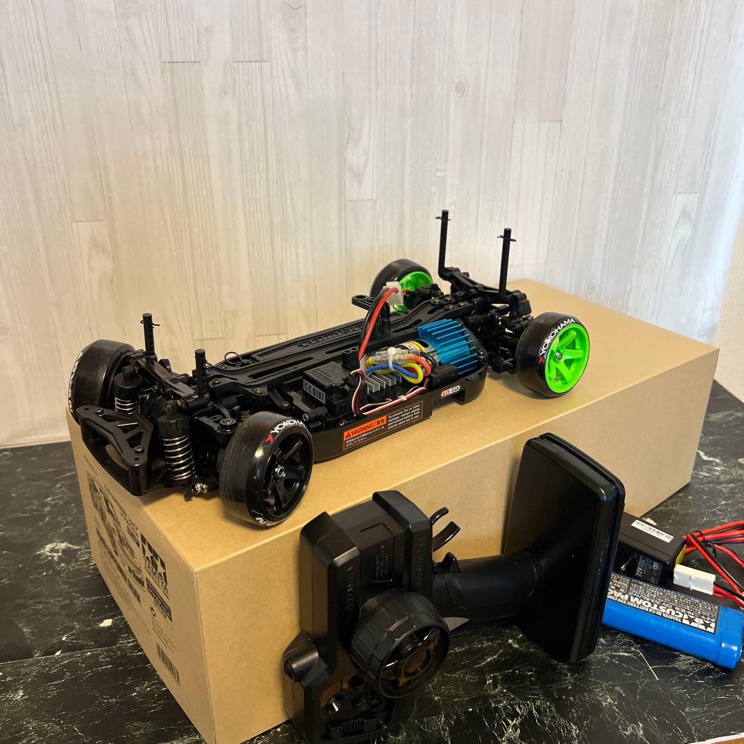 タミヤTT01 キレ角アップドリフト仕様S15シルビア未塗装ボディ付きフルセット