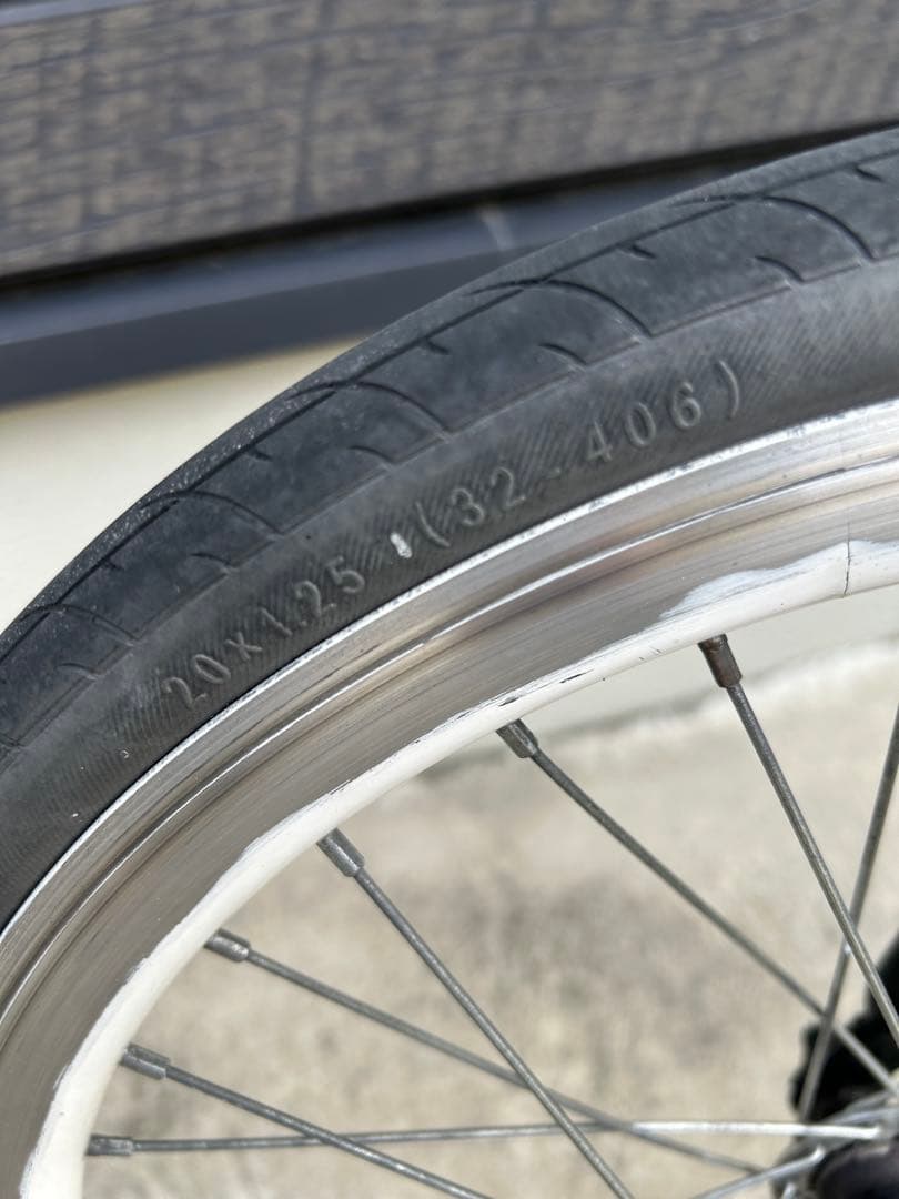 ミニベロ 自転車 マットブラック赤ハンドル整備済