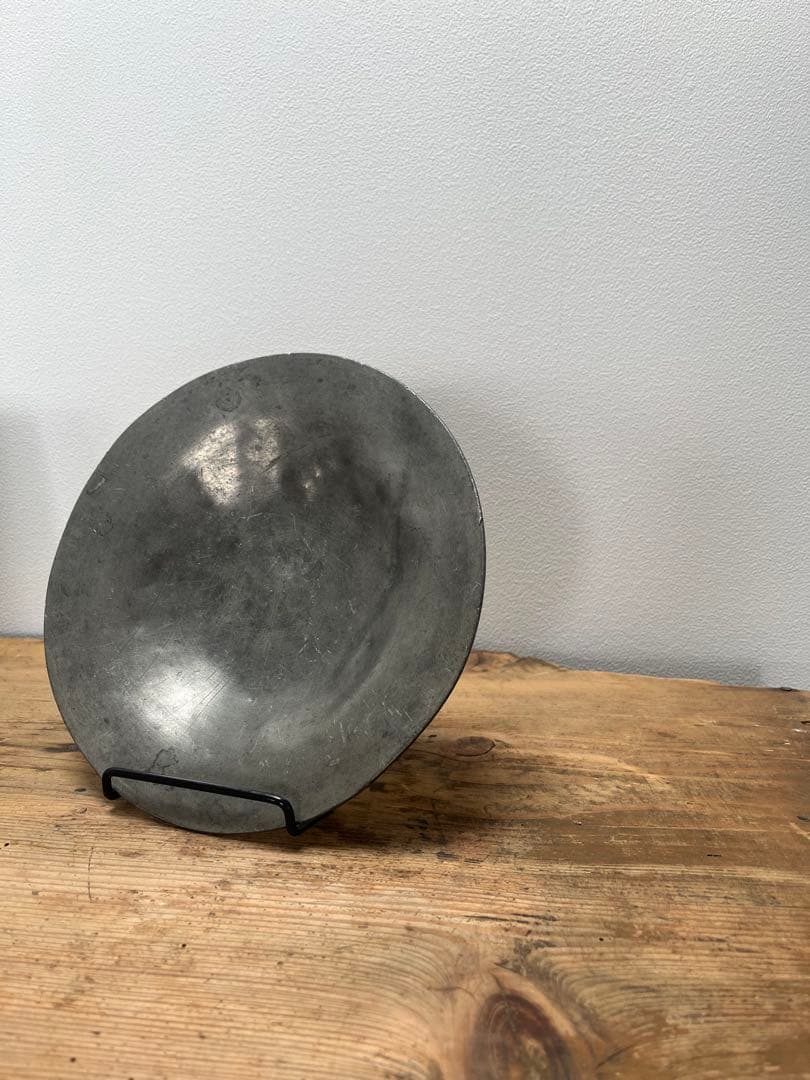 アンティーク　フランス　ピューター　皿