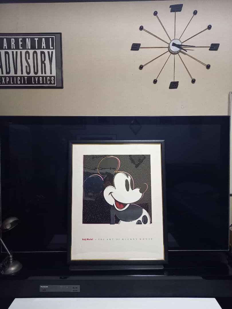 希少　1993年　アンディ　ウォーホル　ミッキーマウス　ポスター　公式フレーム