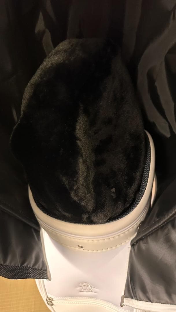 Munsingwear ゴルフキャディバッグ ホワイト/グレー　フード付き