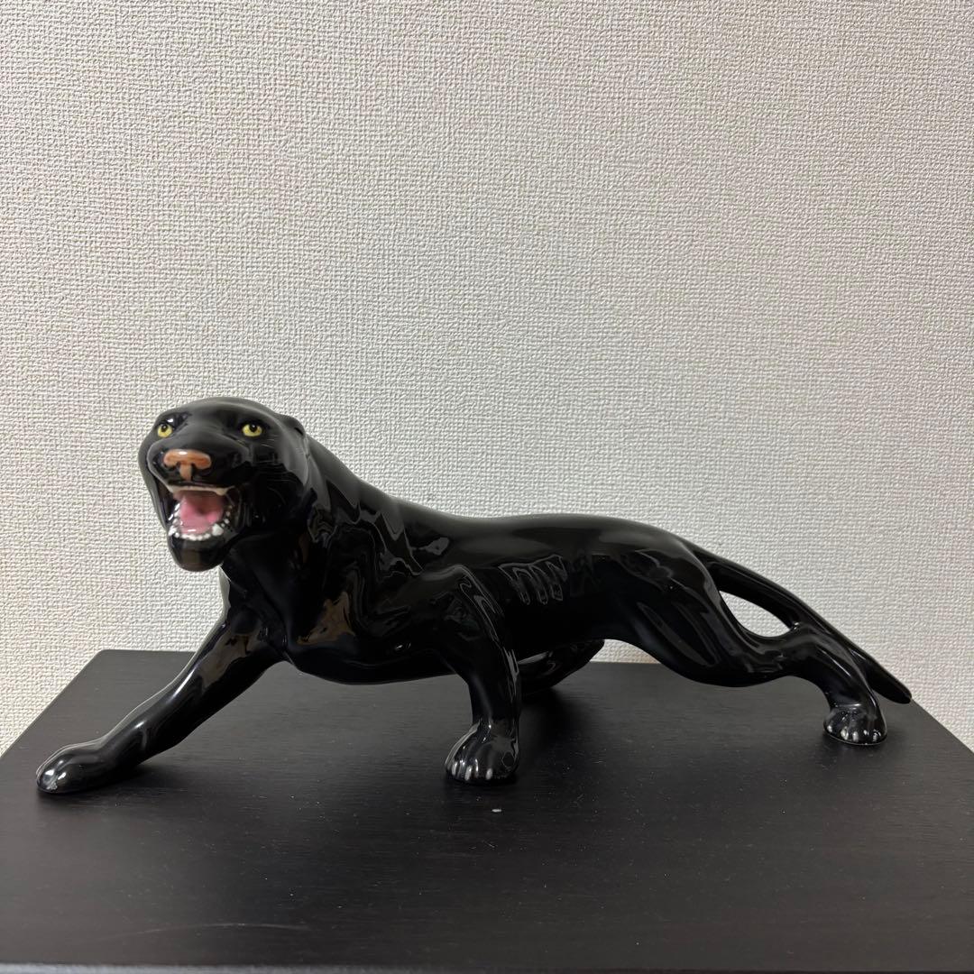 Vintage black panther ブラックパンサー　セラミック　置物