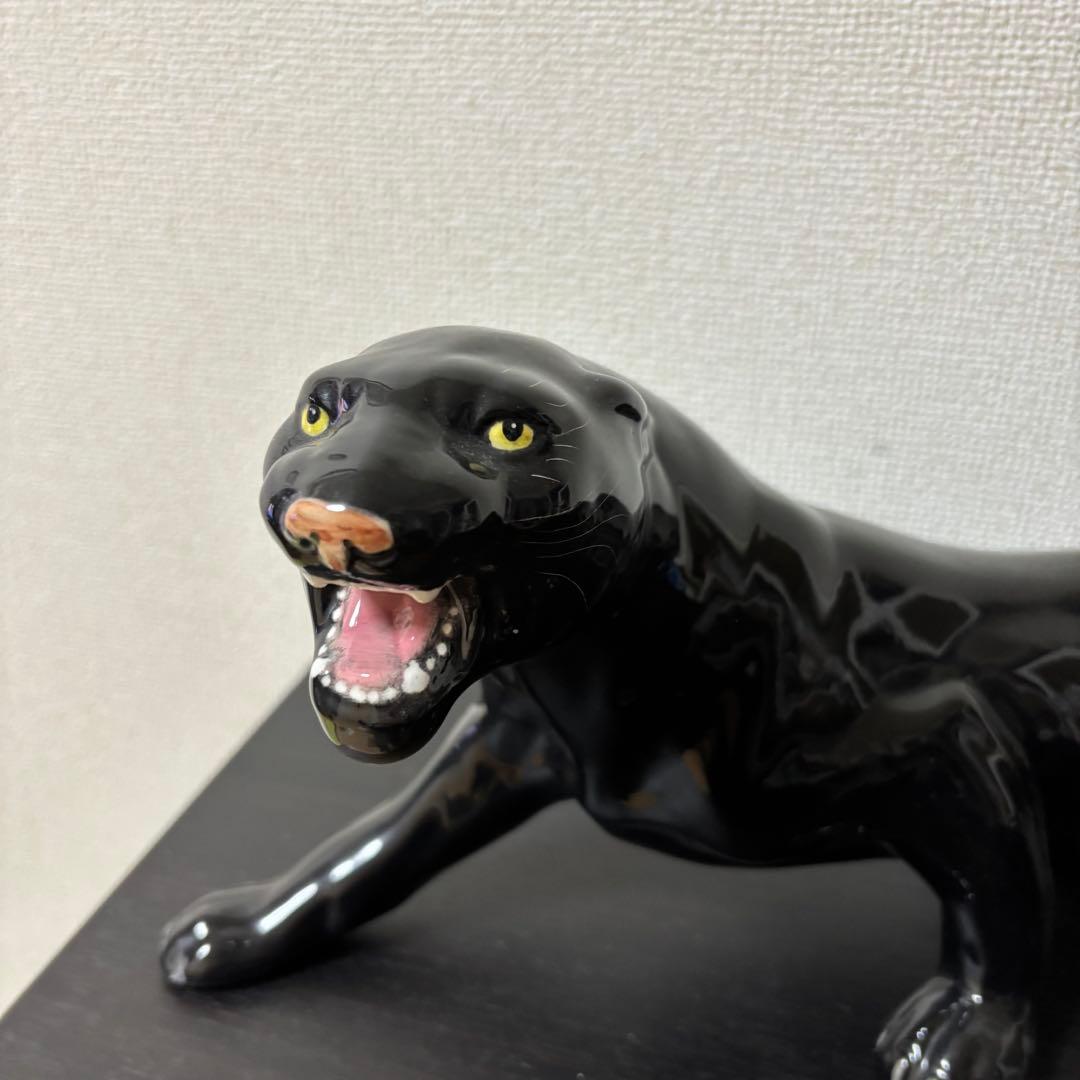 Vintage black panther ブラックパンサー　セラミック　置物