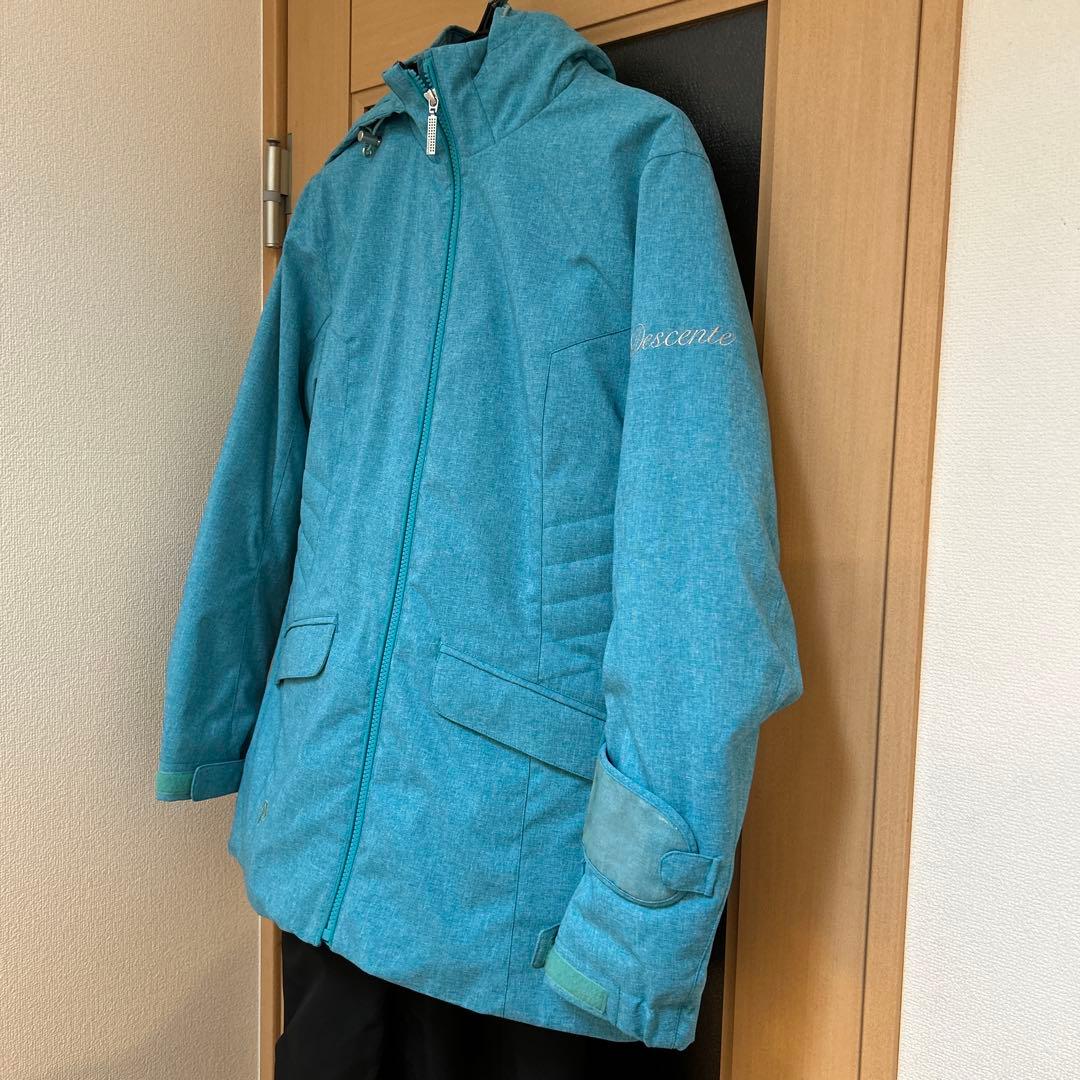 女性用DESCENTEスキーウェア上下 ブルー/ブラック