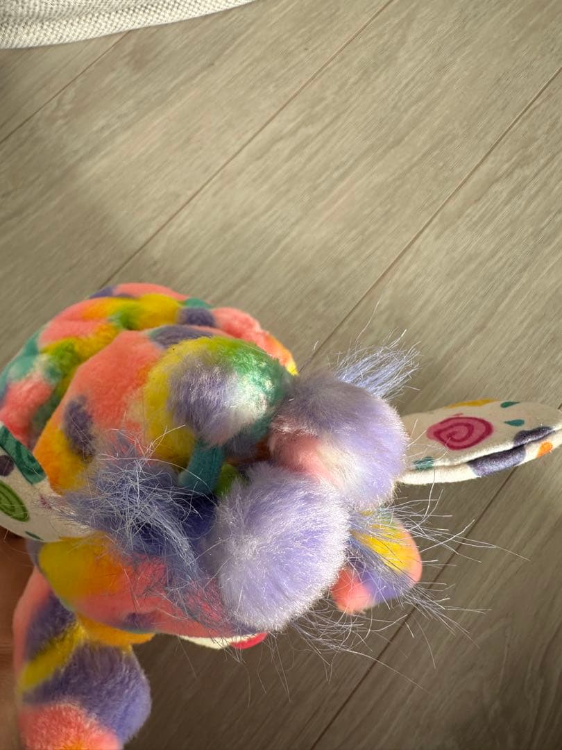 アメリカ購入ポップルズぬいぐるみヴィンテージ レインボー　ムチャチャ　ケアベア