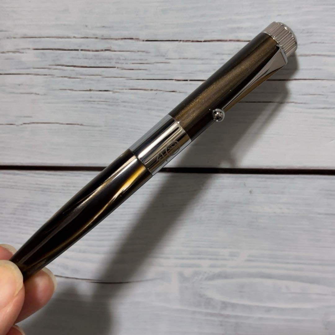 新品未使用 ROMEO No.3 五大陸 別注 太軸ボールペン グレーブラウン