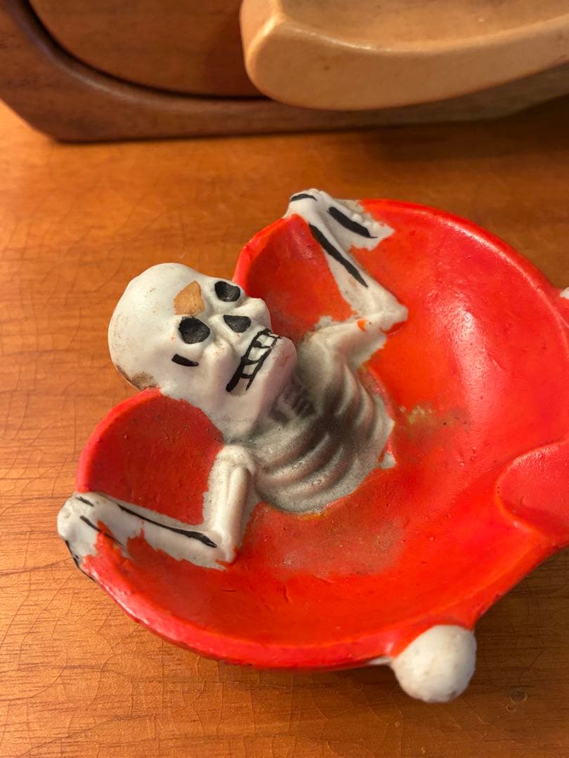 ビンテージ50s スカル　髑髏　骸骨　灰皿　ネイバーフッド　ミッドセンチュリー