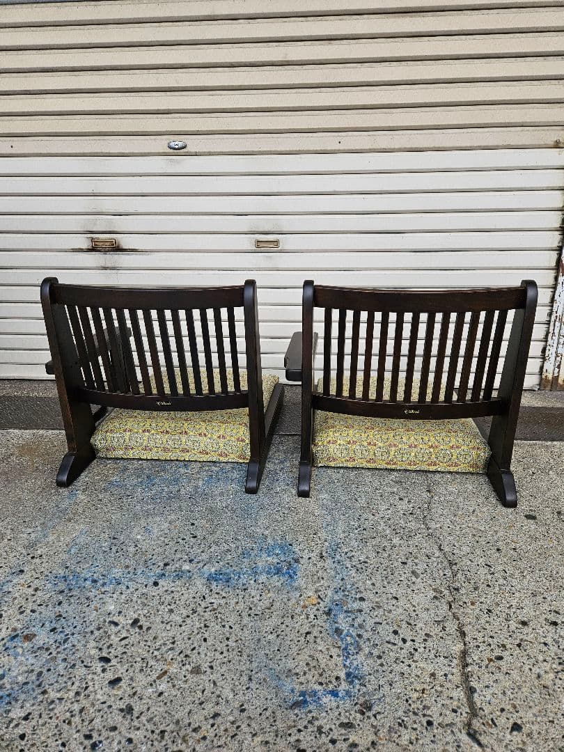 ジャパンヴィンテージ 光製作所 hikari 木製 座椅子 2脚セット 飛騨家具