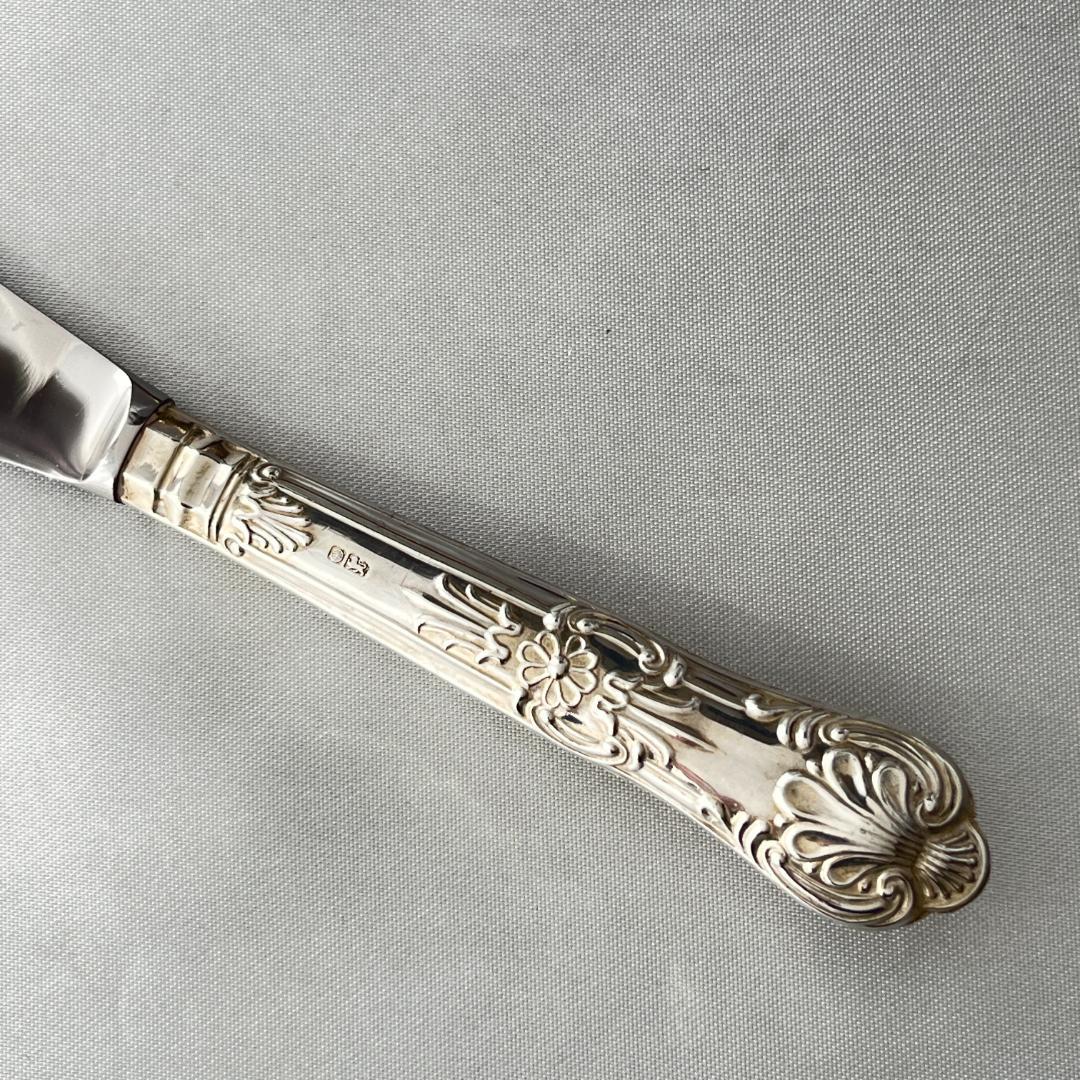 【Harrison Brothers】【純銀ハンドル】キングス バターナイフ