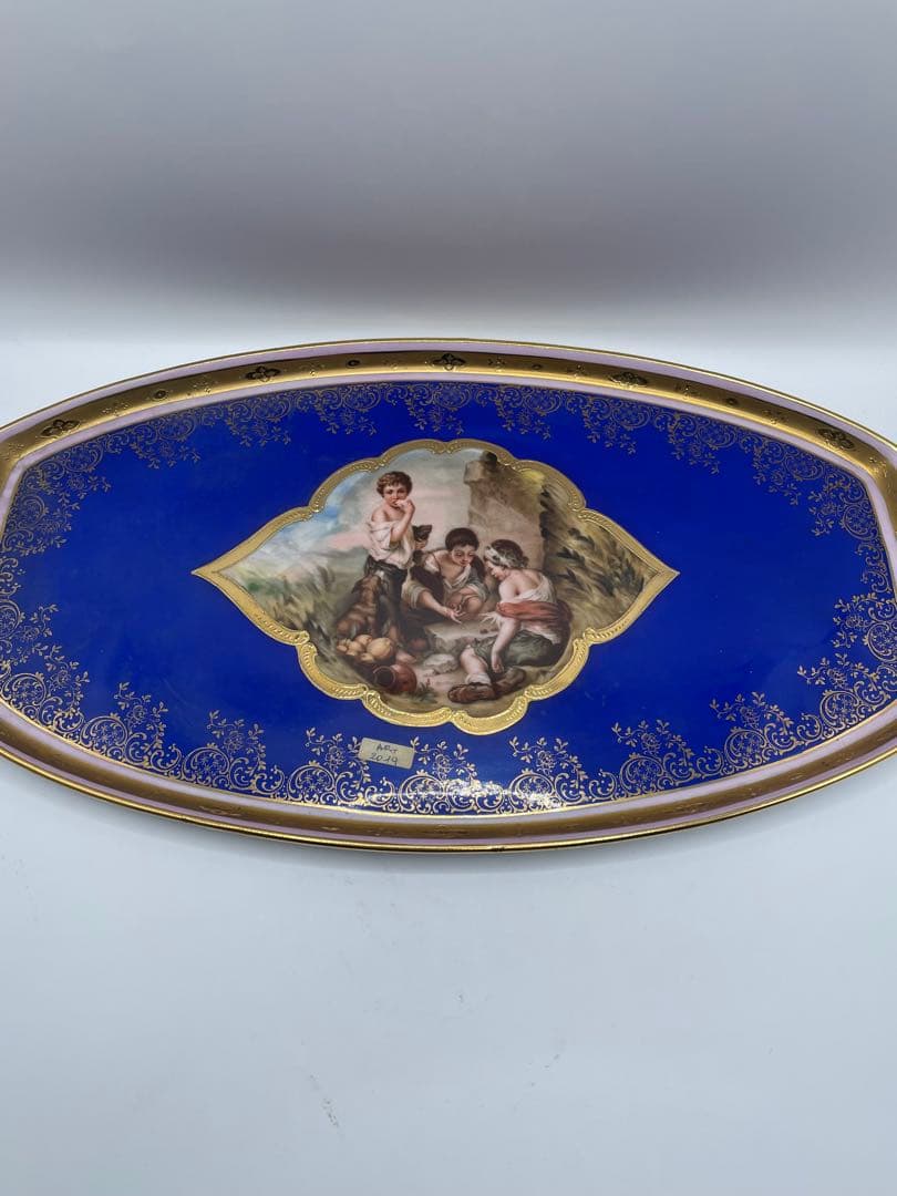 青と金の茶道具セット