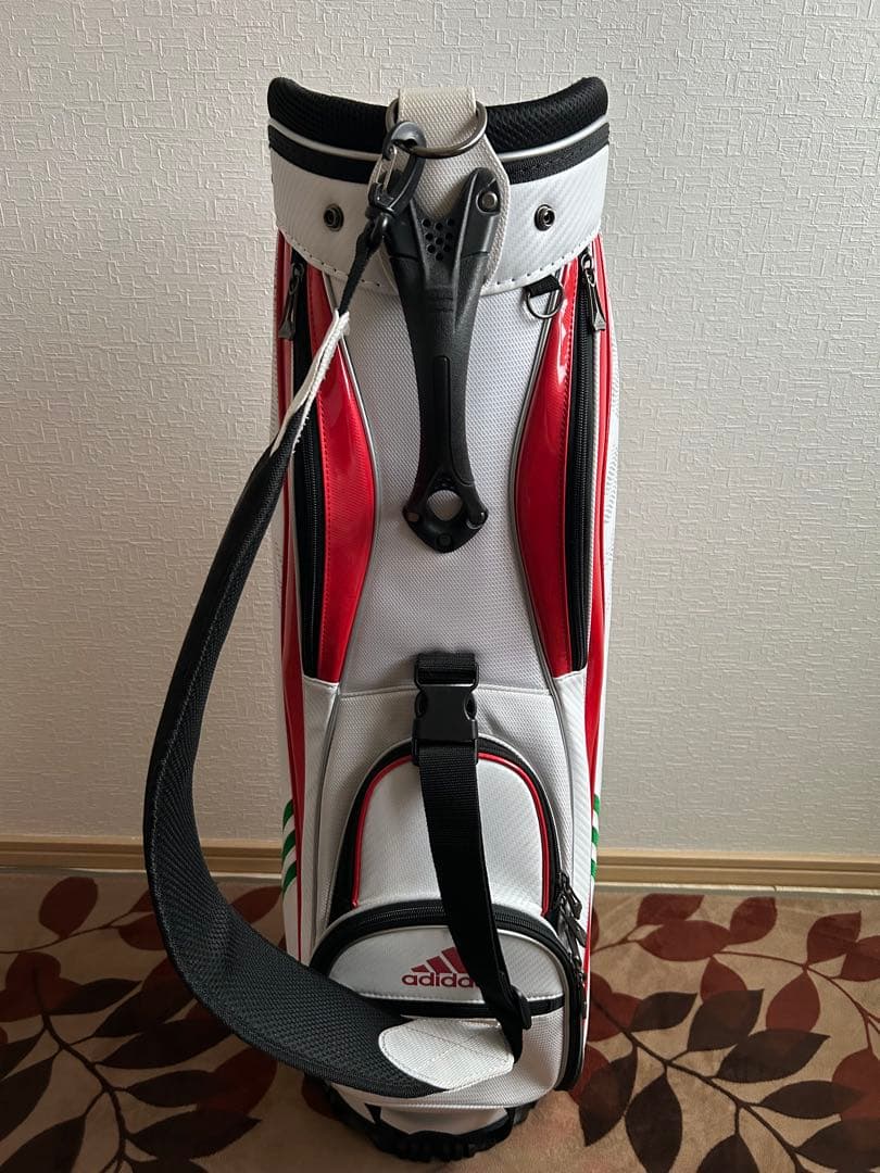 ADIDAS キャディバッグ ホワイト/レッド