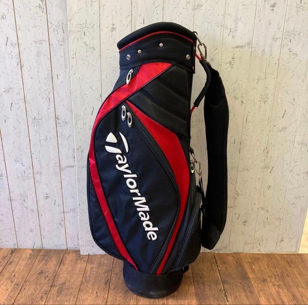 テーラーメイド TaylorMade ゴルフバッグ 黒/赤 キャディバッグ 収納