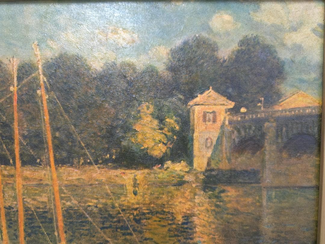 M▽モネ 絵画 レプリカ 複製画 プリキャンバス 額縁 (38302)