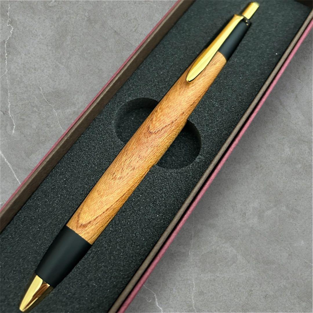 ボナンペン 欅 木軸シャープペンシル 真鍮金具 蜜蝋仕上げ 野原工芸似