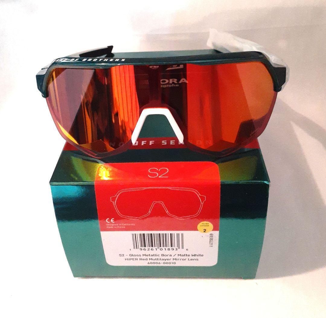 100% S2 BORA グリーンラメ ワンハンドレッド サングラス