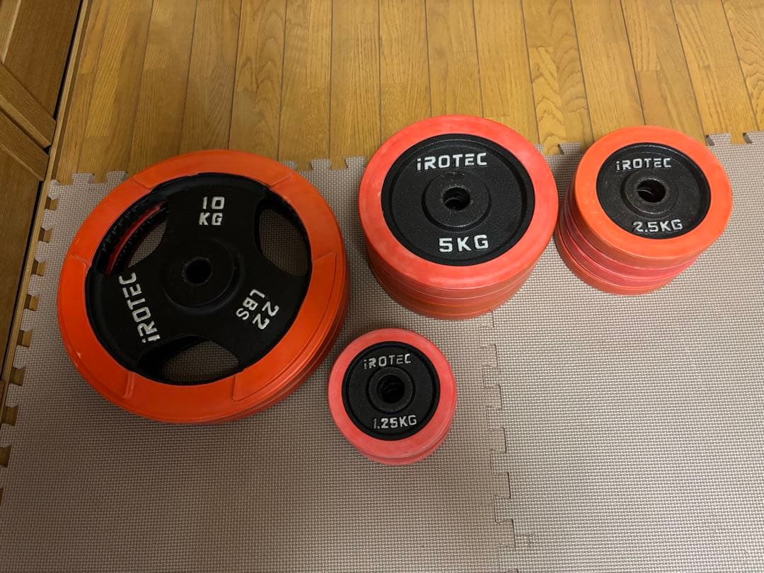 iROTEC ベンチプレスセットEZバー 引取り限定