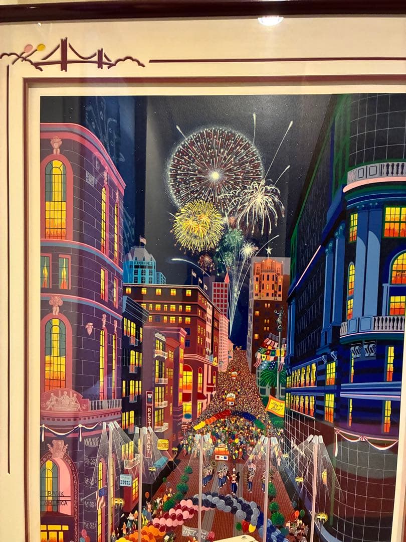 【メラニーケント】 「リターンケーブルカー」　シルクスクリーン(作品保証書付)