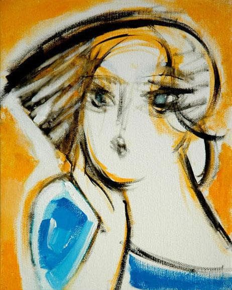 油絵 菅家令子 絵 絵画 インテリア uF3-011111 人物 女性像