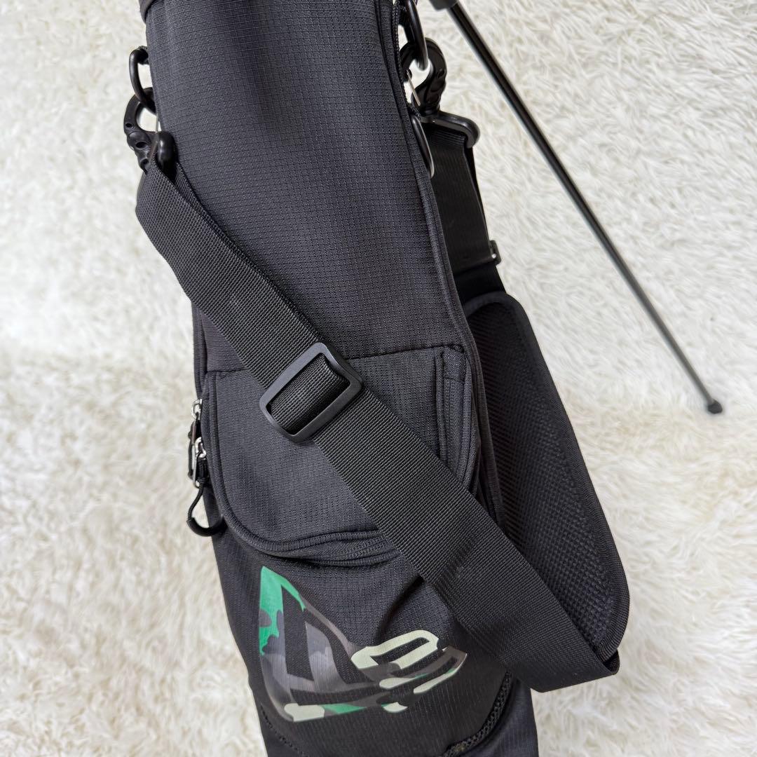 【ニューエラゴルフ】美品 セルフキャディバック ブラック カモフラ