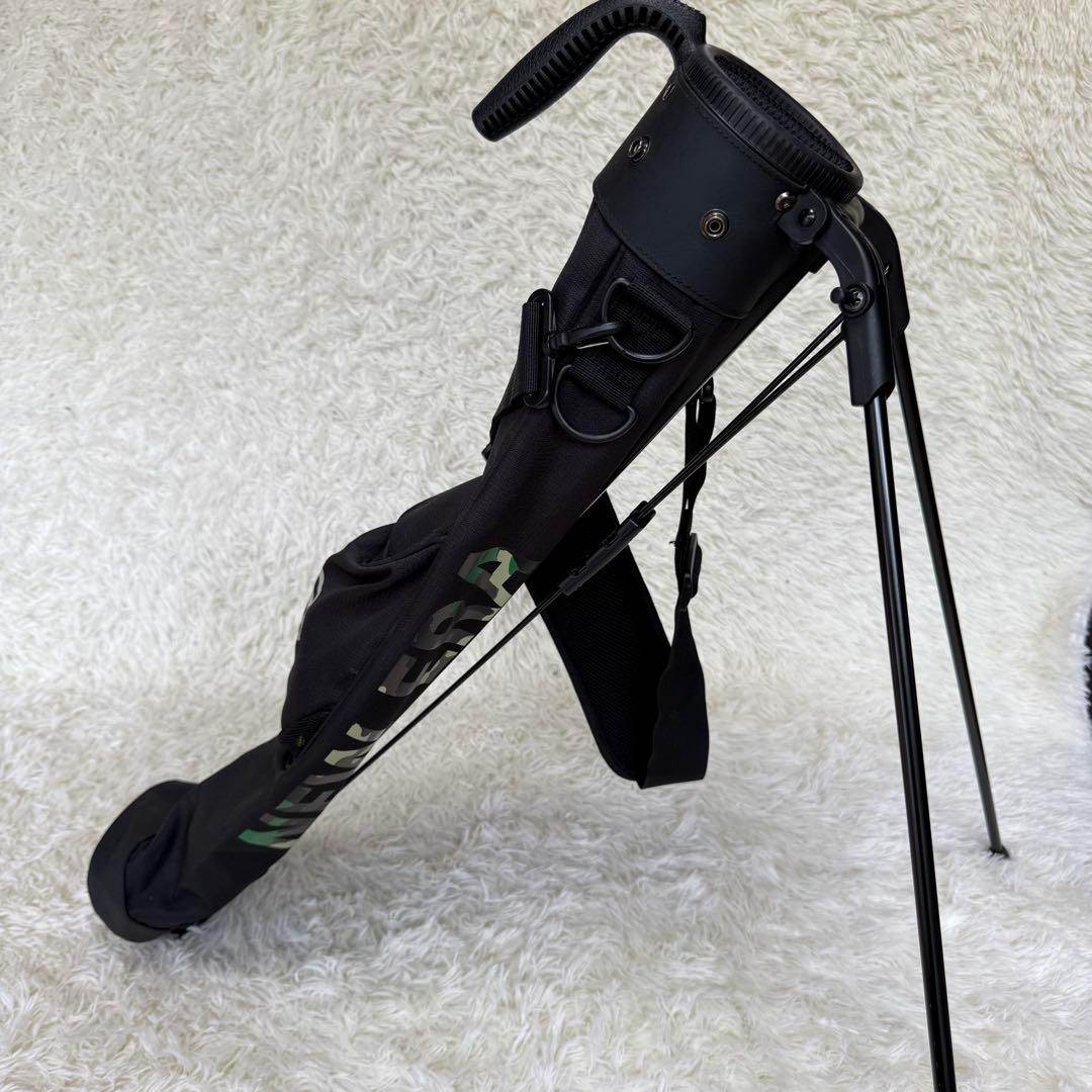 【ニューエラゴルフ】美品 セルフキャディバック ブラック カモフラ