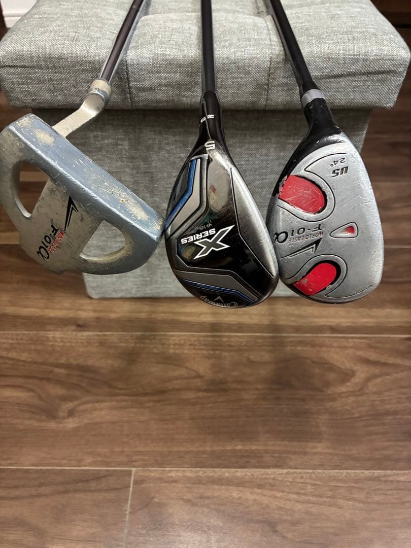 レフティ用ゼクシオアイアンセット キャロウェイU5、F01 U5&パター