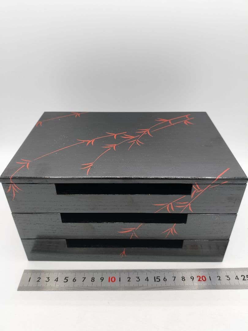 c755 菓子器 鵬雲斎好 三段田楽 京塗 北村葵春 木箱 茶道具 古物