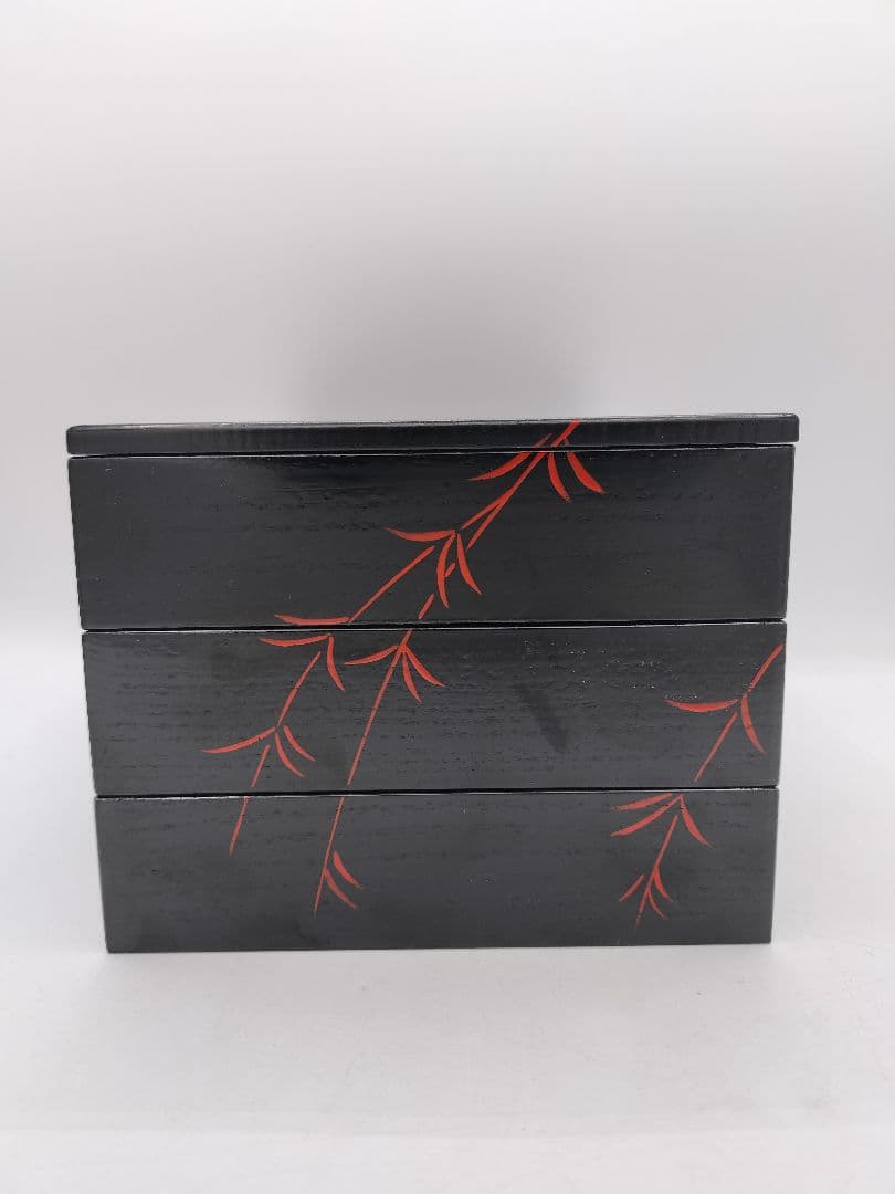 c755 菓子器 鵬雲斎好 三段田楽 京塗 北村葵春 木箱 茶道具 古物