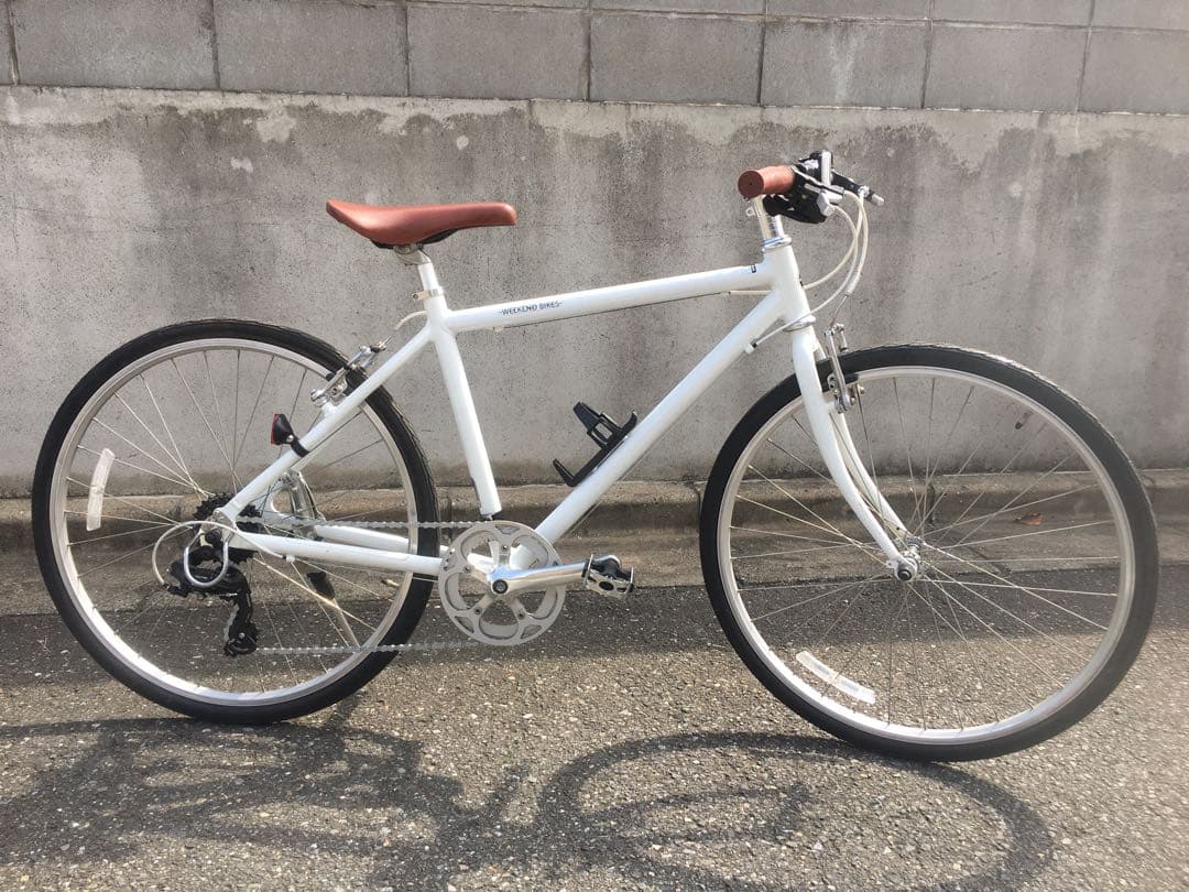 整備済 クロスバイク 自転車 子供 女子 26インチ 美品 綺麗 ホワイト 白