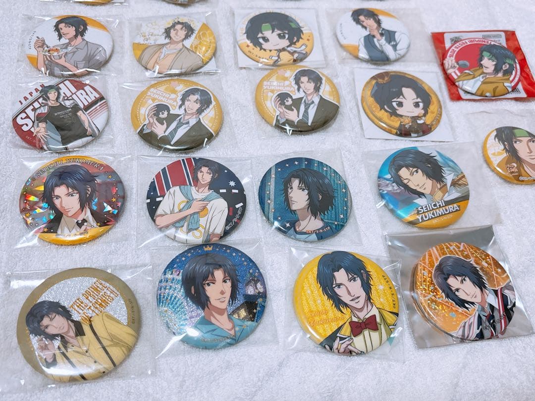 テニスの王子様　幸村精市　缶バッジ　グリッター　テニプリ　テニフェス