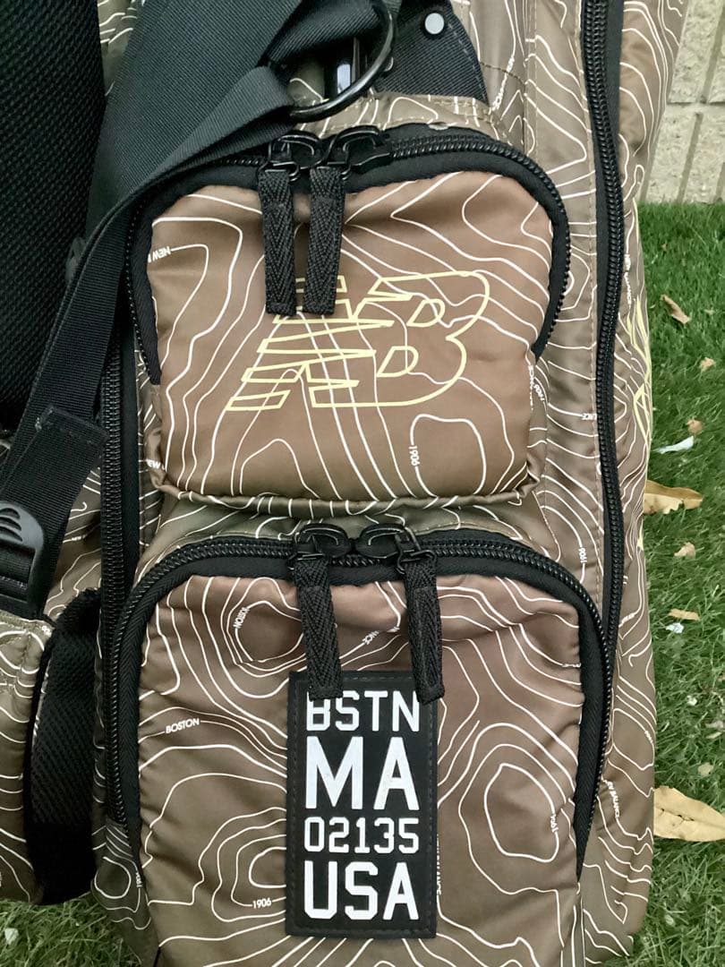 y*0様 ニューバランス等高線プリントアルミフレームスタンドキャディバッグ