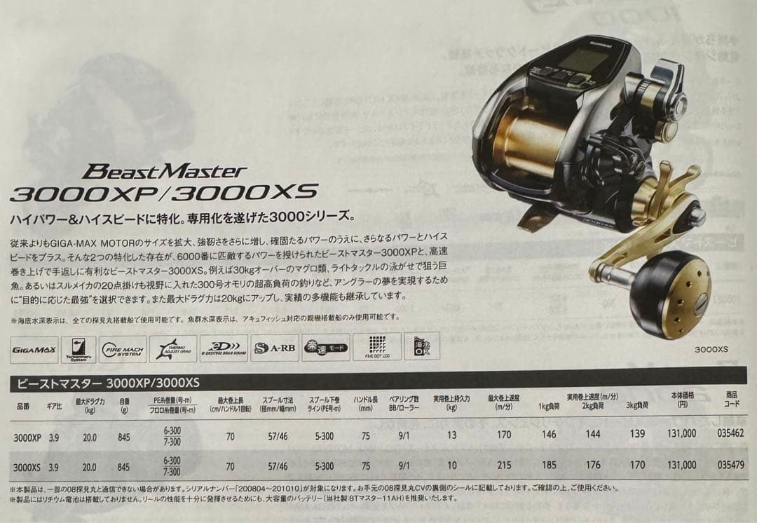 シマノSHIMANOビーストマスター BeastMaster 3000XP
