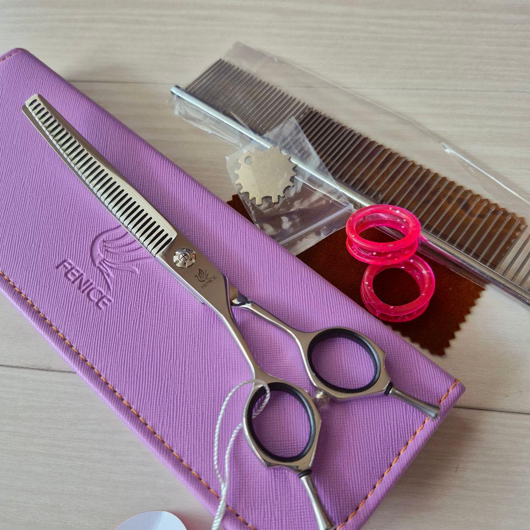 新品★フェニーチェ左利き用 カーブセニングシザー★50%★7in