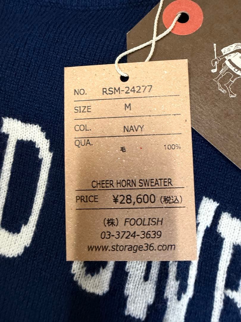 新品正規品【ROUGH&SWELL/M】メリノウール100%ニットセーターメンズ