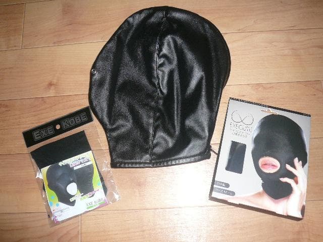違った素材３種！全頭マスク レザー 、 ボンデージ ビザール コスプレ