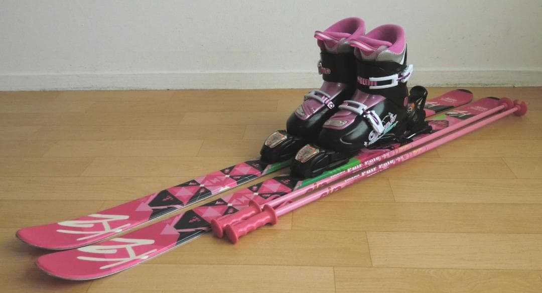 ■■送料無料■K2■ジュニア用スキー4点セット■板136靴24■WAX済■■