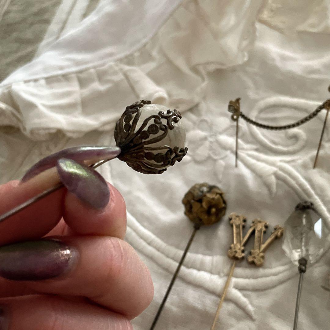 フランスアンティーク　エパングル　ハットピン　単品　8000