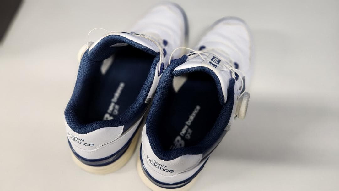 ニューバランス ゴルフシューズ UGBS574J スパイクレス ホワイト ブルー