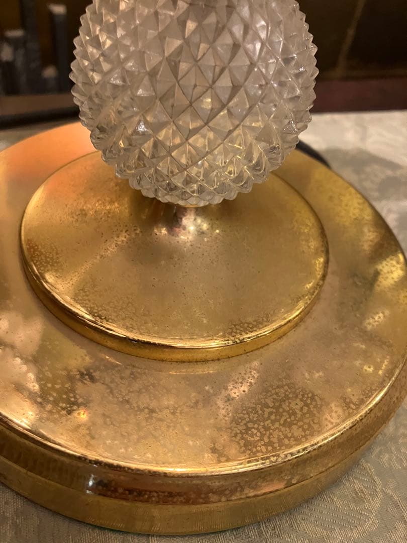 クリスタルシャンデリアテーブルランプ　アンティーク