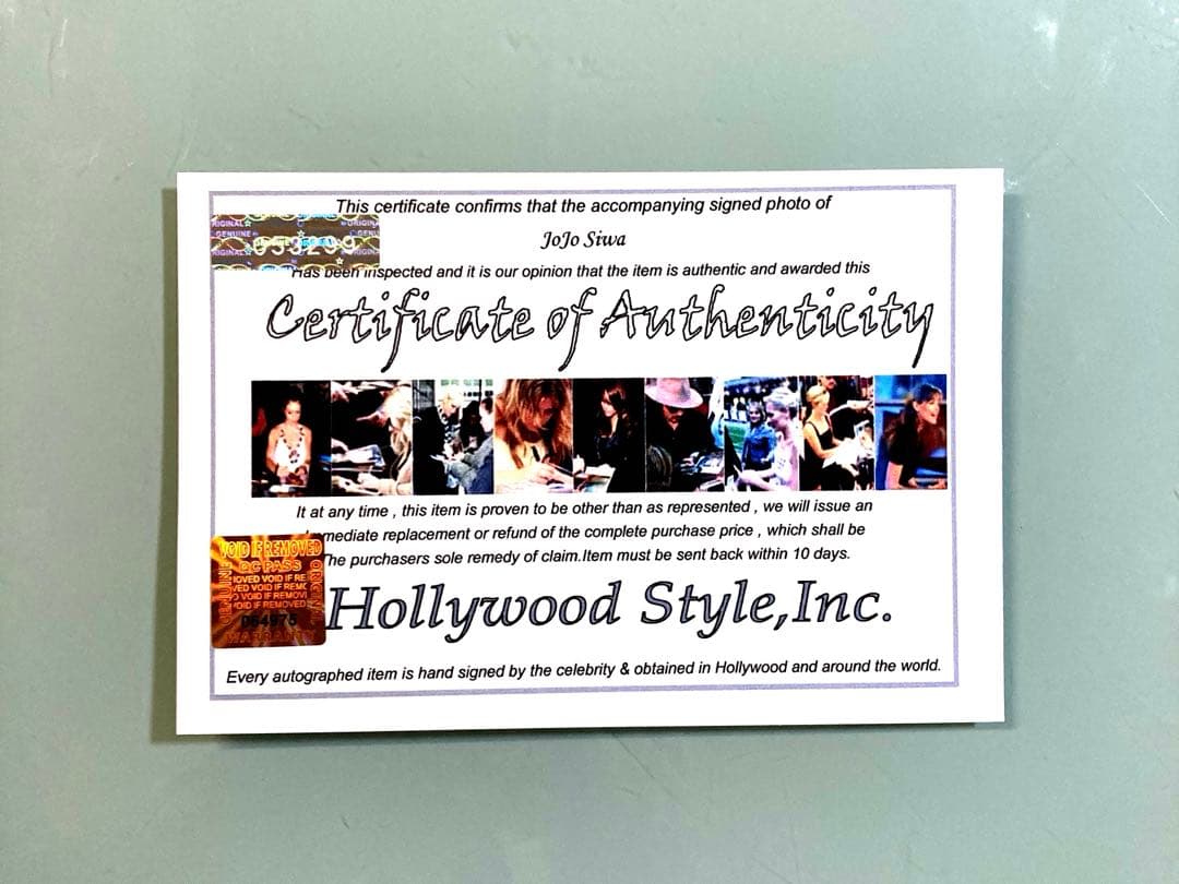 ジョジョシワ直筆サイン入り超大型写真…