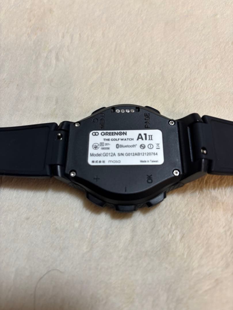 美品！保護フィルム付！グリーンオン　ザ・ゴルフウォッチA1-II