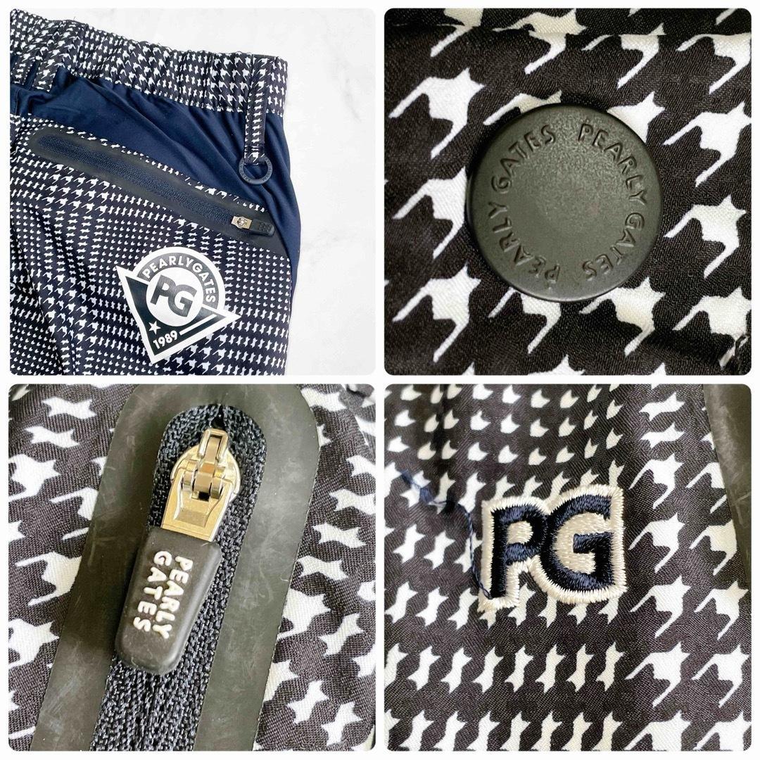 美品 パーリーゲイツ 千鳥格子レインロングパンツ PGロゴ00 XS-S