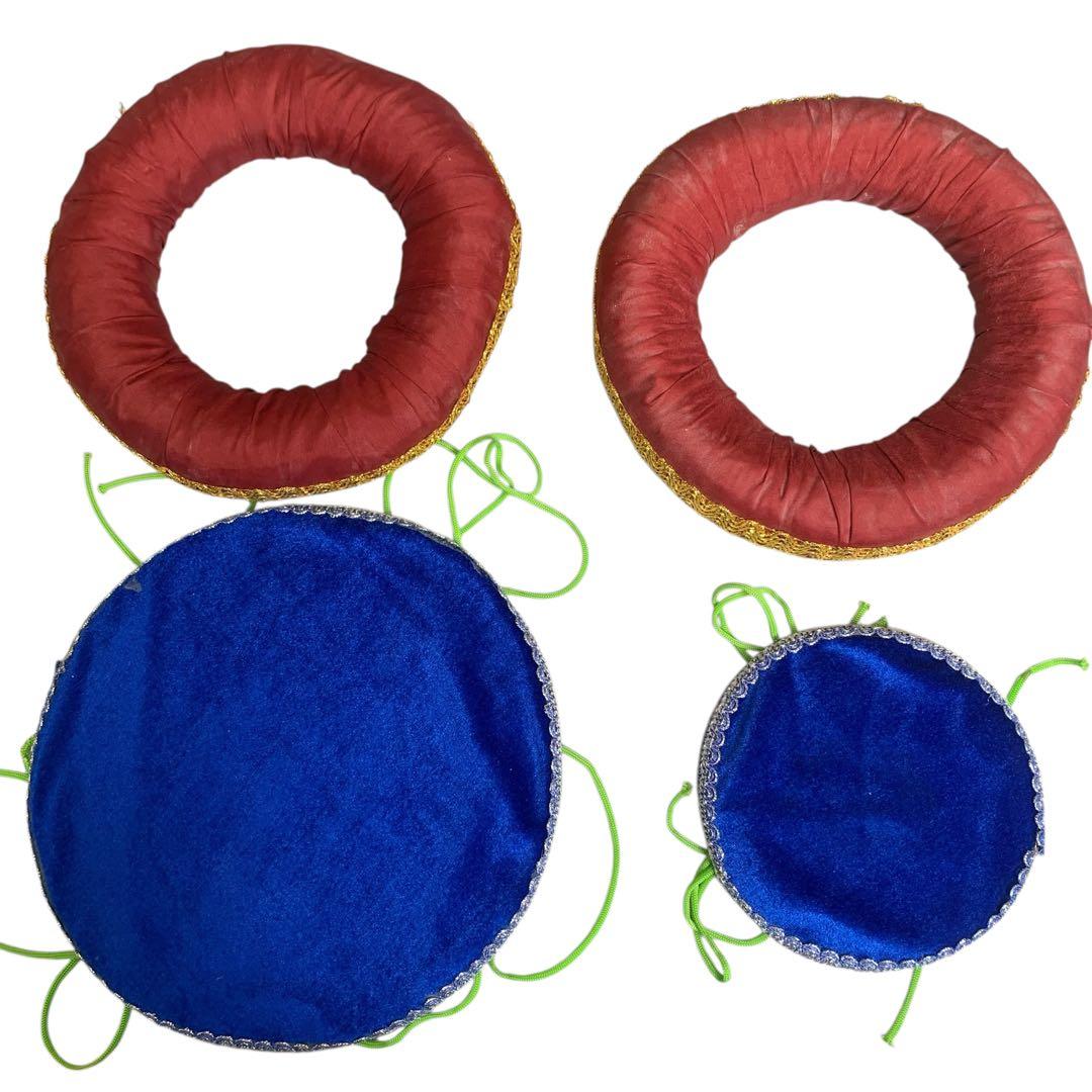 【希少】インド打楽器 タブラ&バヤンセット 台座付き